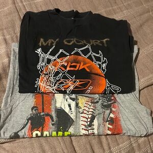 Kids sleeveless Graphic T-Shirts - Black and Gray